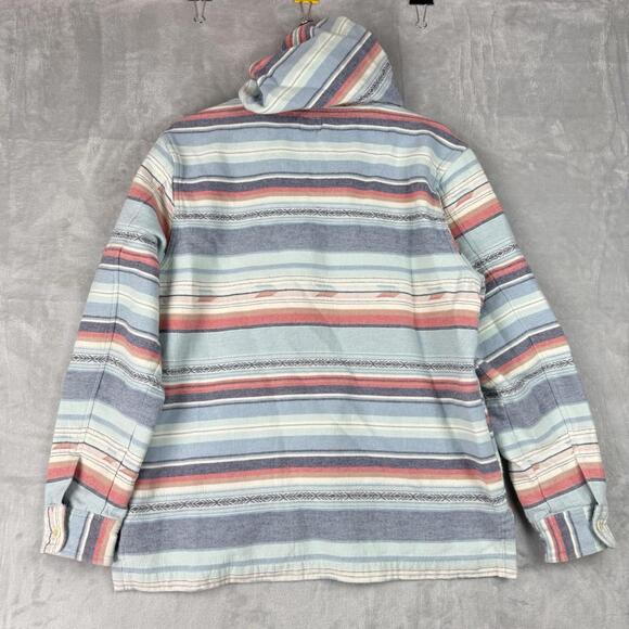Faherty Baja Hoodie Mens M Striped Surf Beach Pullover Hooded Shirt Surf Coastal - Picture 3 of 9